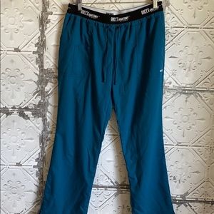 Teal Greys anatomy scrubs pants